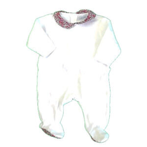Acanthe Girls White Floral Long Sleeve Outfit size: 1 Month